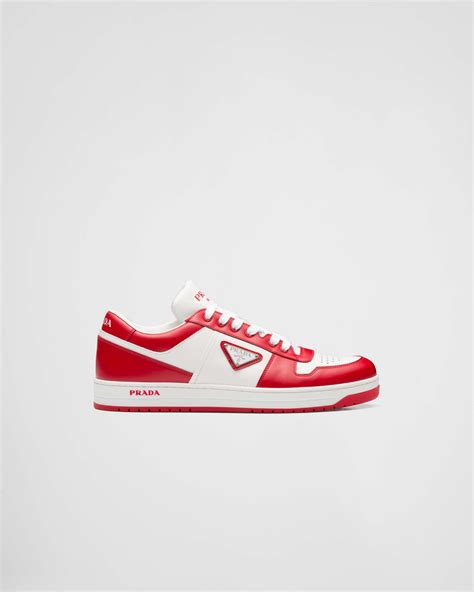 authentic prada sneakers for men|Prada red and white sneakers.